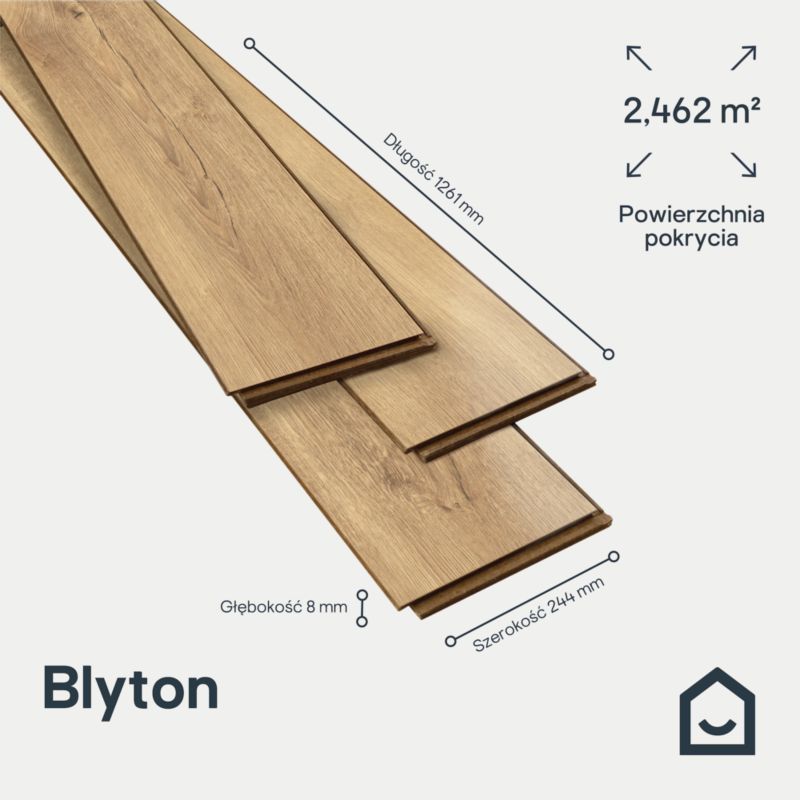 Panele podłogowe laminowane Goodhome Blyton AC5 2,461 m2