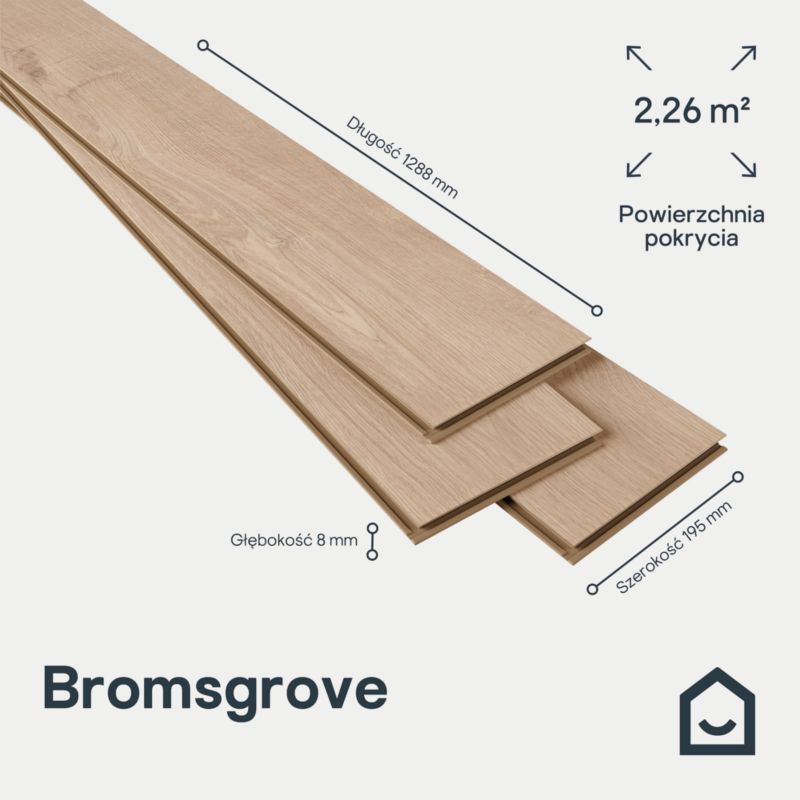 Panele podłogowe laminowane GoodHome Bromsgrove AC5 2,26 m2