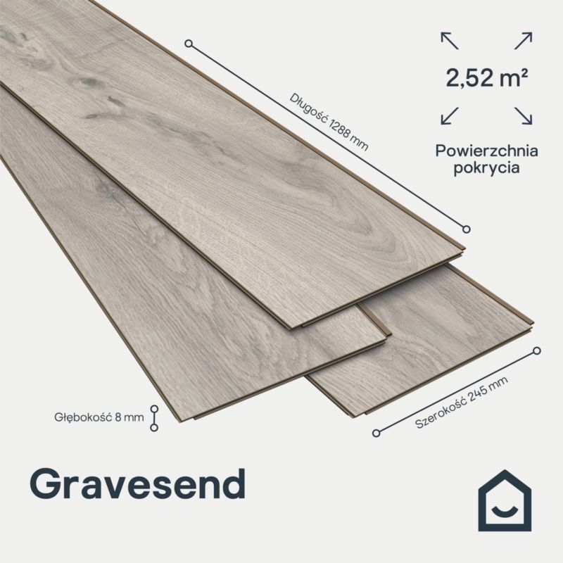 Panele podłogowe laminowane Goodhome Gravesnd AC5 2,52 m2