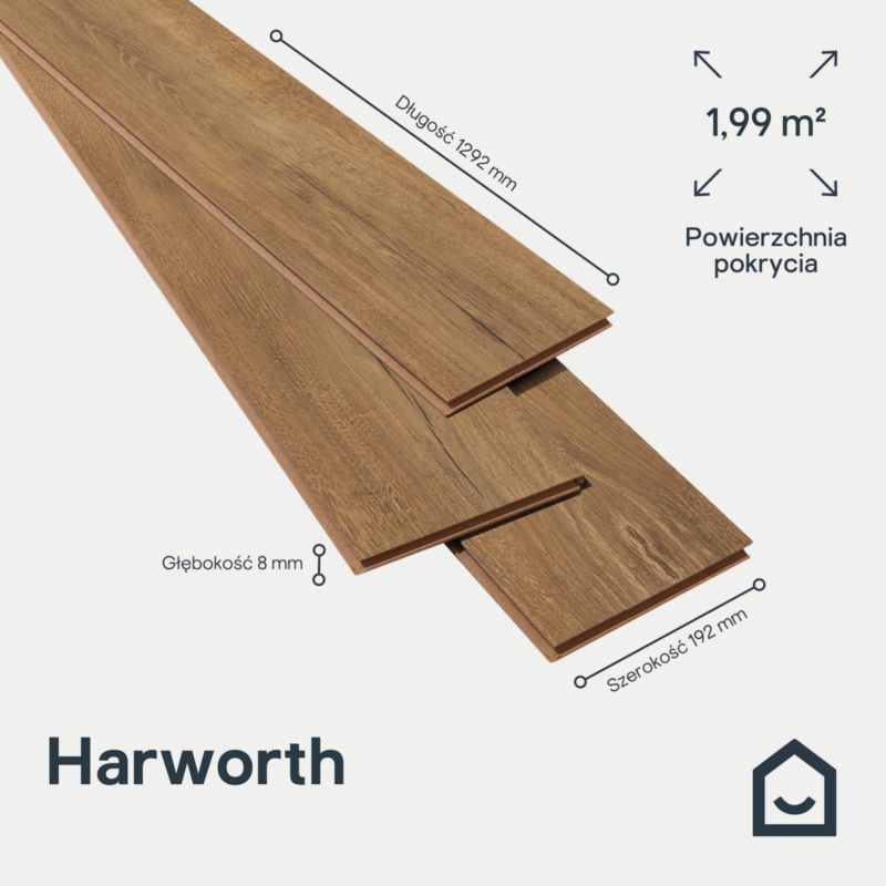 Panele podłogowe laminowane Goodhome Harworth AC4 1,995 m2