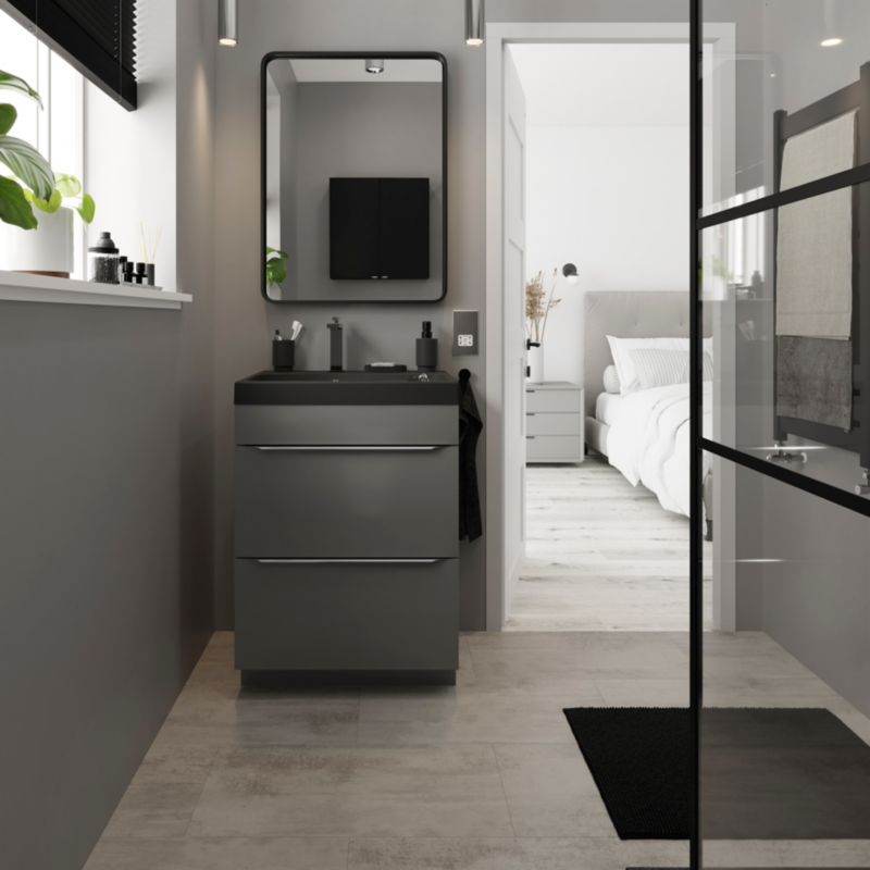 Panele podłogowe laminowane GoodHome Koncrete AC4 Grey 2,53 m2