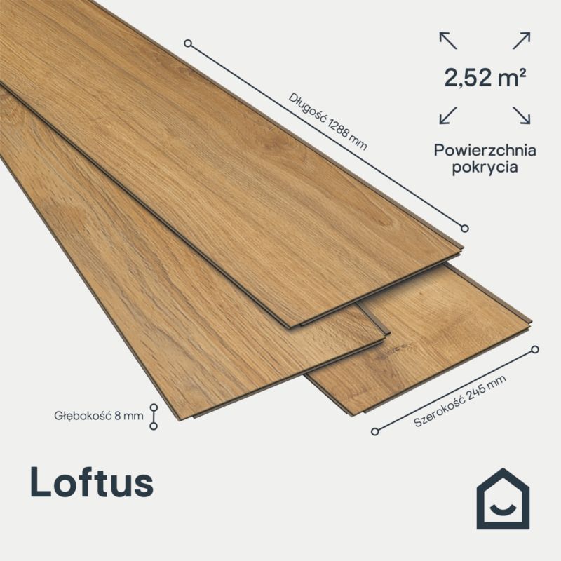 Panele podłogowe laminowane Goodhome Loftus AC5 2,52 m2