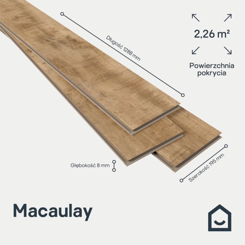 Panele podłogowe laminowane Goodhome Macaulay AC4 2,26 m2
