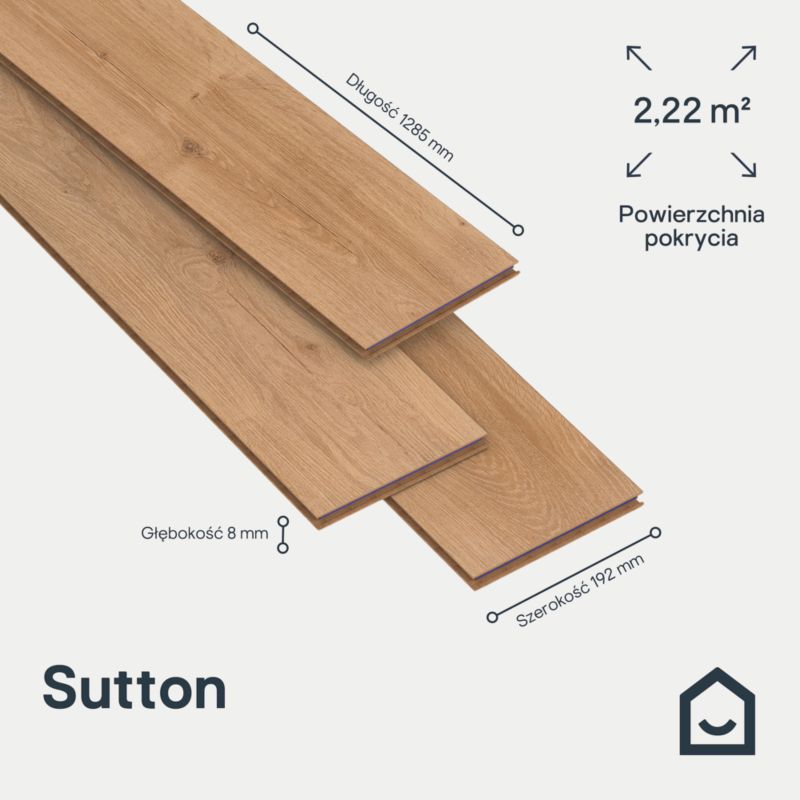 Panele podłogowe laminowane GoodHome Sutton AC5 2,22 m2