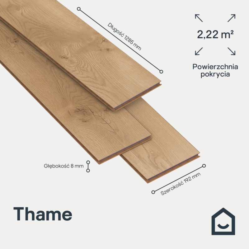 Panele podłogowe laminowane GoodHome Thame AC5 2,22 m2