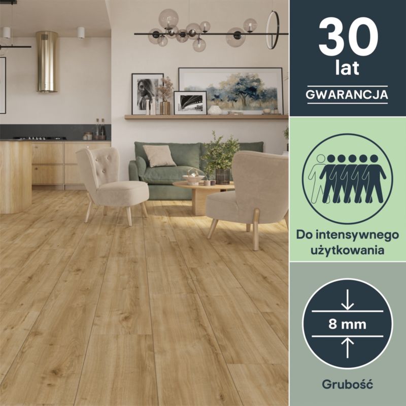 Panele podłogowe laminowane GoodHome Wakefield AC5 2,518 m2