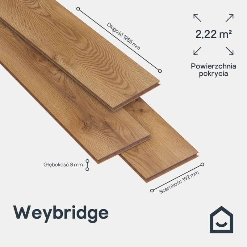 Panele podłogowe laminowane GoodHome Weybridge AC5 2,22 m2