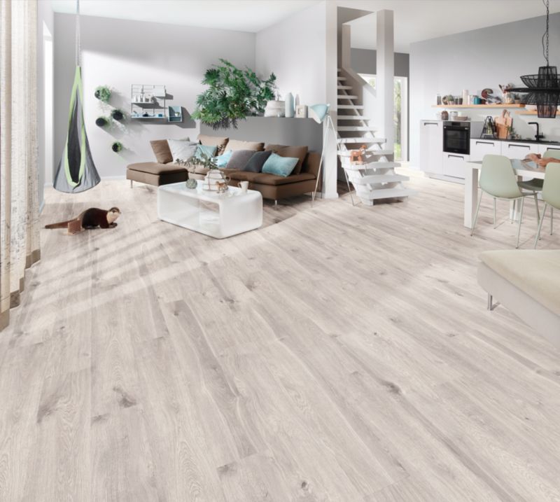 Panele podłogowe laminowane Kronospan Viera AC4 szary 2,22 m2