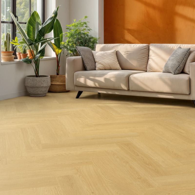 Panele podłogowe laminowane wodoodporne GoodHome Dąb klasyczny jodełka AC4 1,20 m2