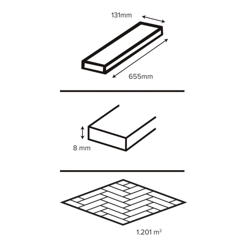 Panele podłogowe laminowane wodoodporne GoodHome Dąb Wanilia jodełka AC4 1,20 m2
