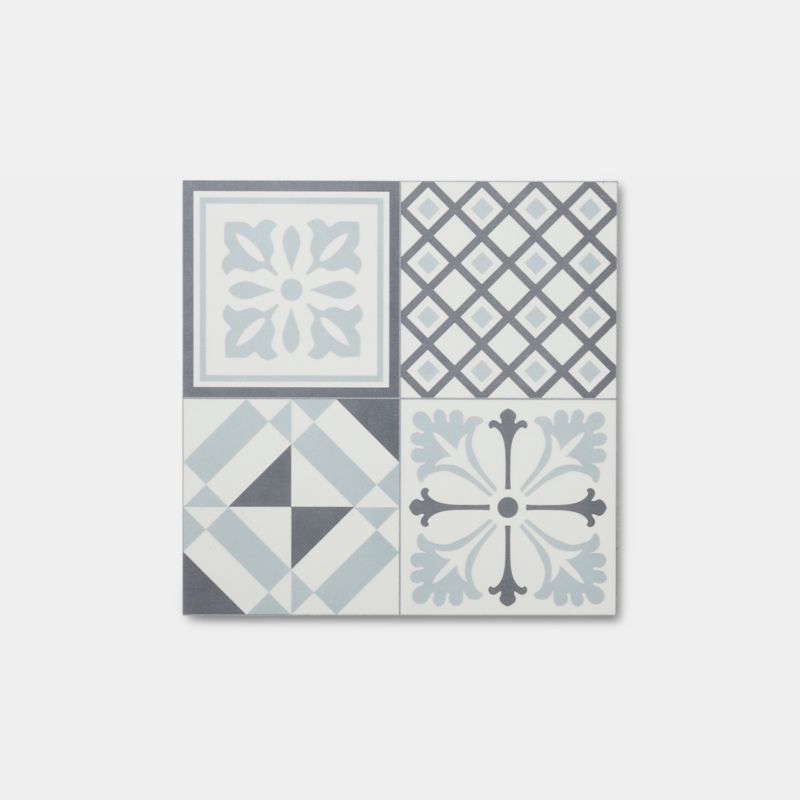 Panele podłogowe winylowe GoodHome 30,5 x 30,5 cm black & white cement tiles 1,30 m2