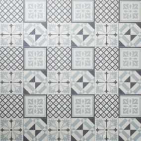 Panele podłogowe winylowe GoodHome 30,5 x 30,5 cm black & white cement tiles 1,30 m2