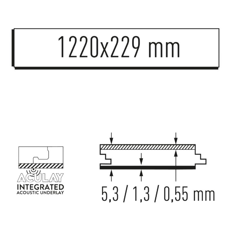 Panele podłogowe winylowe GoodHome SPC Dąb Patagonia 4 + 1,3 mm 2,23 m2