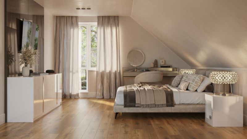 Panele podłogowe winylowe SPC Dąb złoty 4 + 1 mm 2,19 m2