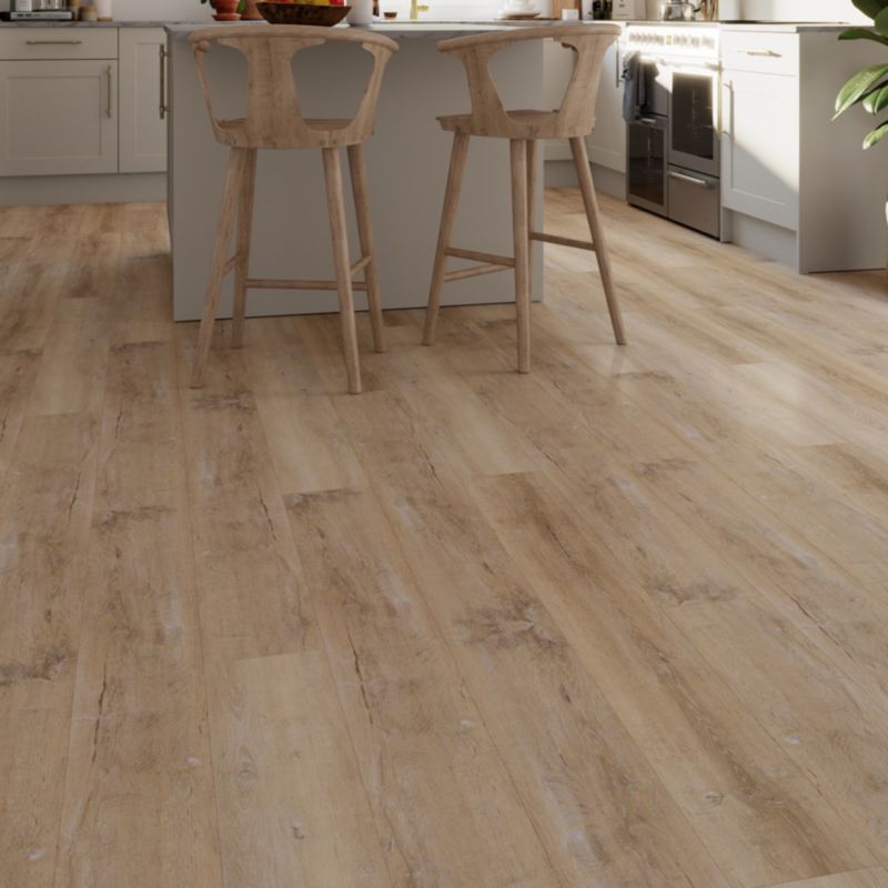 Panele podłogowe winylowe wodoodporne GoodHome SPC Dąb Distressed 2,17 m2