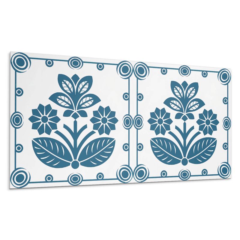 Panele samoprzylepne Wallfluent 40x20 cm Florystyczny wzór dekoracyjny 10 szt.
