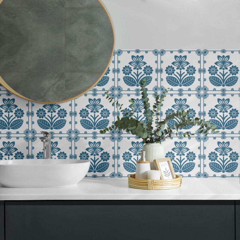 Panele samoprzylepne Wallfluent 40x20 cm Florystyczny wzór dekoracyjny 10 szt.