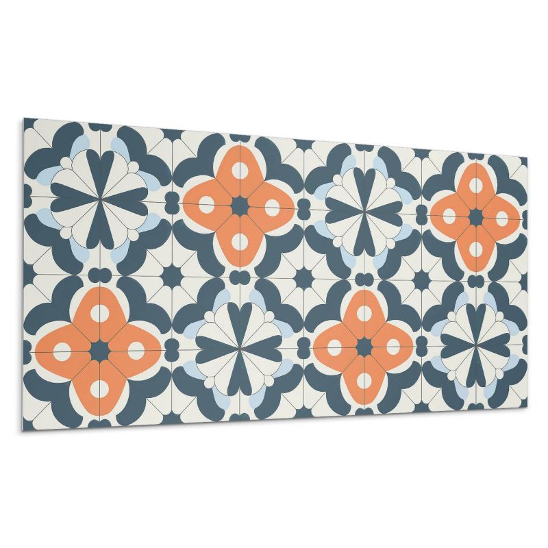 Panele samoprzylepne Wallfluent 40x20 cm Florystyczny wzór w kaflach 10 szt.