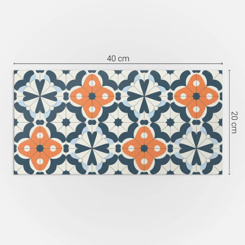 Panele samoprzylepne Wallfluent 40x20 cm Florystyczny wzór w kaflach 10 szt.
