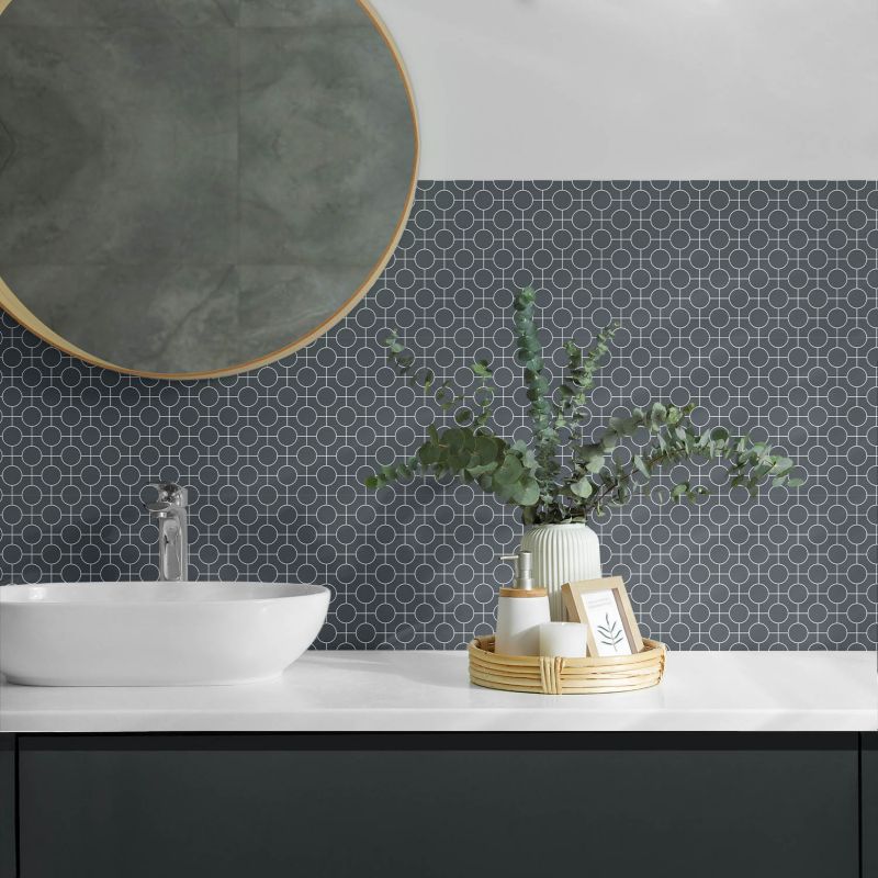 Panele samoprzylepne Wallfluent 40x20 cm Geometria kół i linii w designie 10 szt.