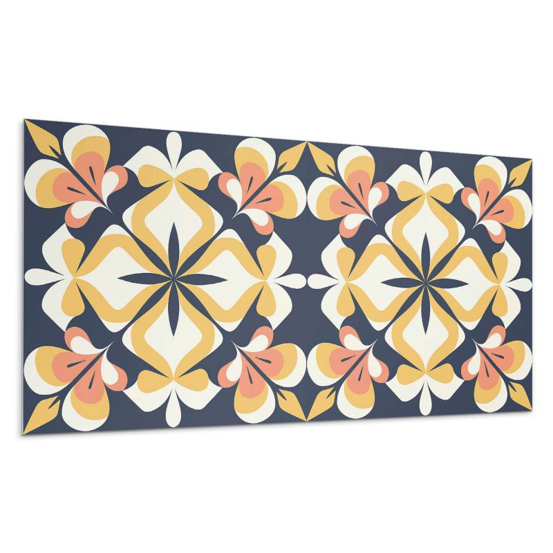 Panele samoprzylepne Wallfluent 40x20 cm Geometria w kwiecistym stylu 10 szt.