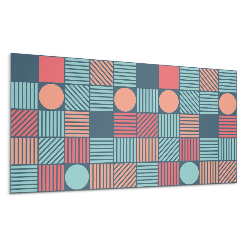 Panele samoprzylepne Wallfluent 40x20 cm Geometryczne motywy z żywymi kształtami 10 szt.