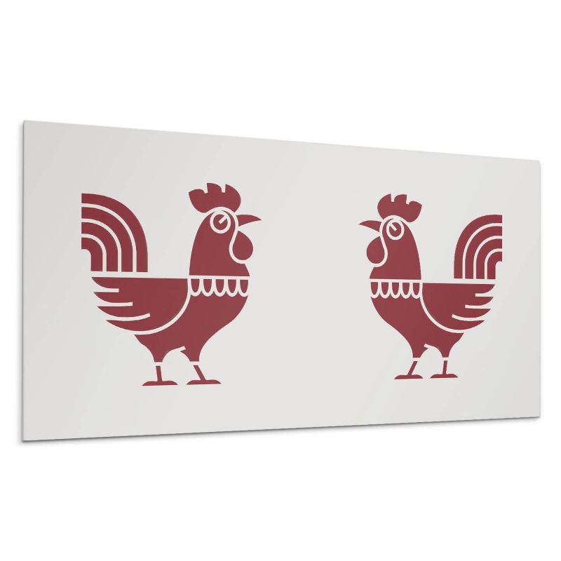 Panele samoprzylepne Wallfluent 40x20 cm Graficzny motyw stylizowanego koguta 10 szt.