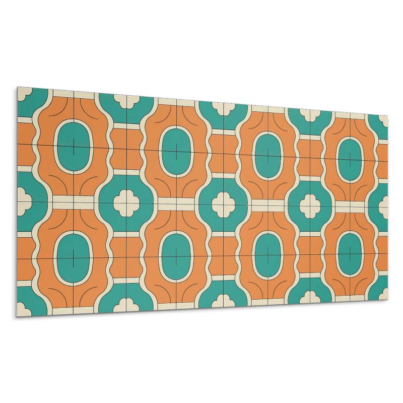 Panele samoprzylepne Wallfluent 40x20 cm Kratkowy wzór w formie geometrycznej 10 szt.