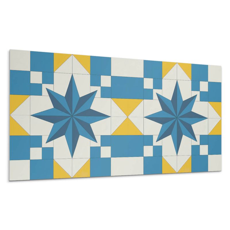 Panele samoprzylepne Wallfluent 40x20 cm Kształty gwiazdy w geometrycznej aranżacji 10 szt.