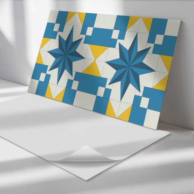 Panele samoprzylepne Wallfluent 40x20 cm Kształty gwiazdy w geometrycznej aranżacji 10 szt.