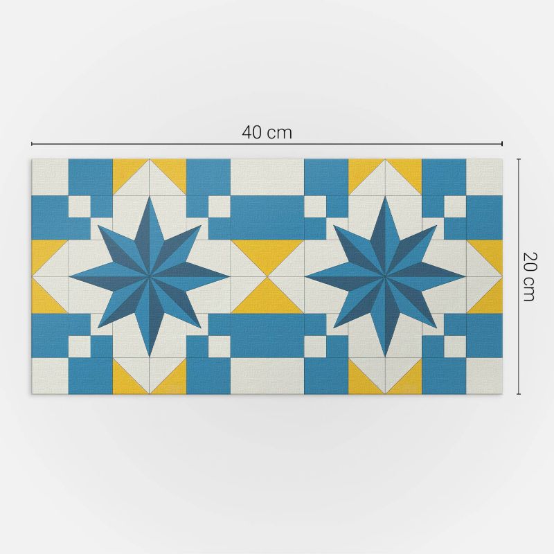 Panele samoprzylepne Wallfluent 40x20 cm Kształty gwiazdy w geometrycznej aranżacji 10 szt.