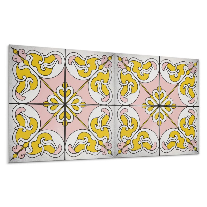 Panele samoprzylepne Wallfluent 40x20 cm Kwiatowe wzory na płytkach 10 szt.