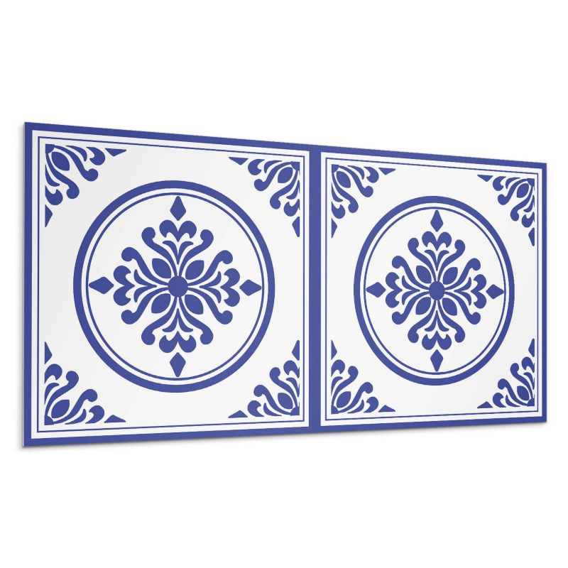 Panele samoprzylepne Wallfluent 40x20 cm Kwiatowy wzór z okręgami 10 szt.