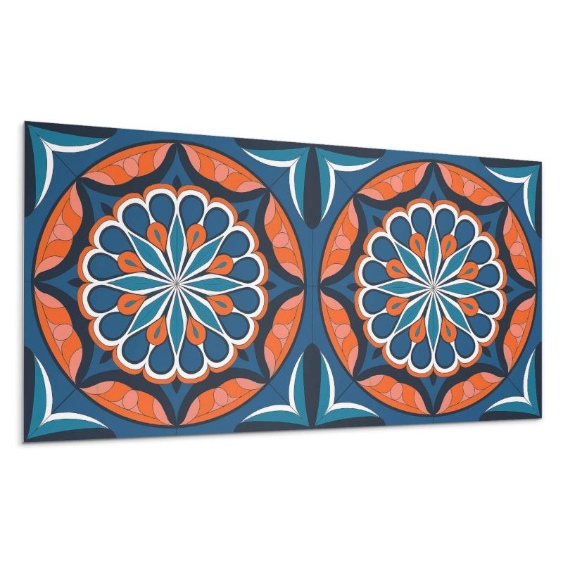 Panele samoprzylepne Wallfluent 40x20 cm Liściasta mandala w stylu 10 szt.