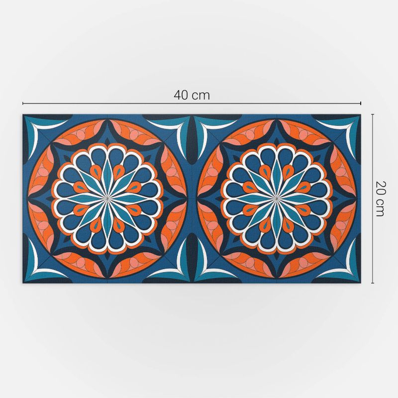 Panele samoprzylepne Wallfluent 40x20 cm Liściasta mandala w stylu 10 szt.