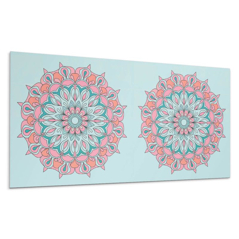 Panele samoprzylepne Wallfluent 40x20 cm Mandala ozdobiona liśćmi 10 szt.