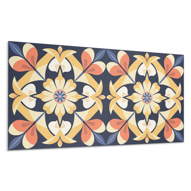 Panele samoprzylepne Wallfluent 40x20 cm Mandala z kwiatowymi akcentami 10 szt.