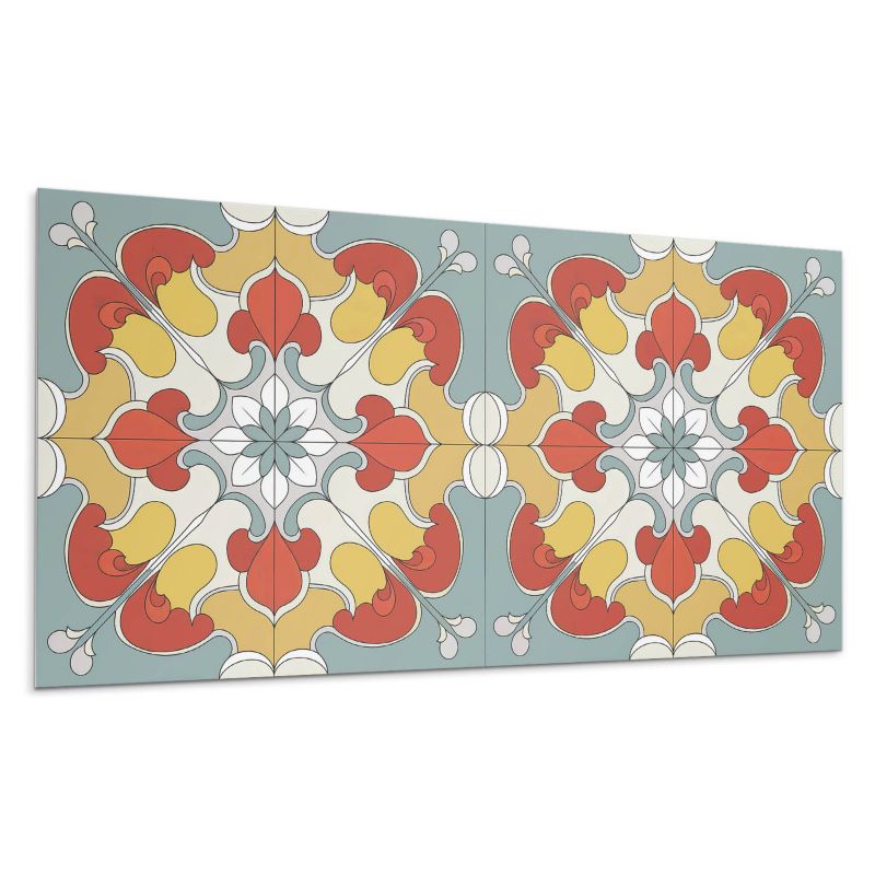 Panele samoprzylepne Wallfluent 40x20 cm Mandala z kwiatowymi detalami 10 szt.