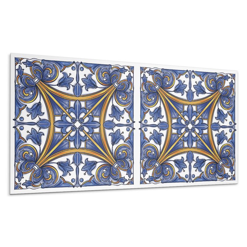 Panele samoprzylepne Wallfluent 40x20 cm Ornamentalna zieleń w artystycznym układzie 10 szt.