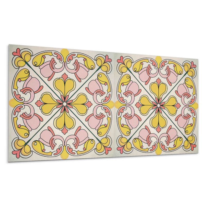 Panele samoprzylepne Wallfluent 40x20 cm Ornamentalny wzór kwiatowy 10 szt.