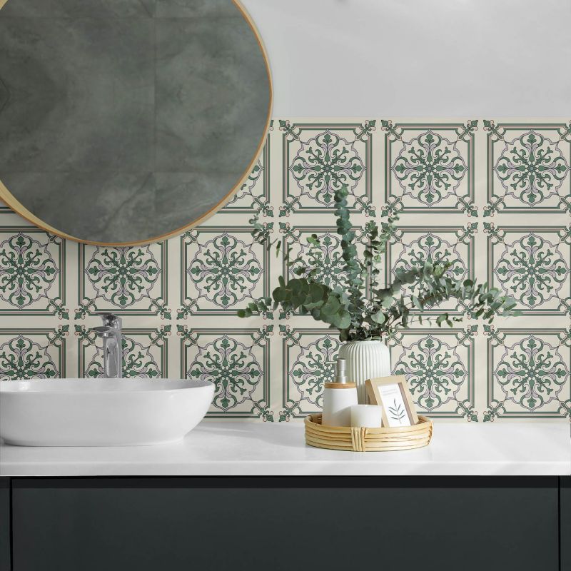 Panele samoprzylepne Wallfluent 40x20 cm Ornamenty w kwiatowym wzorze 10 szt.