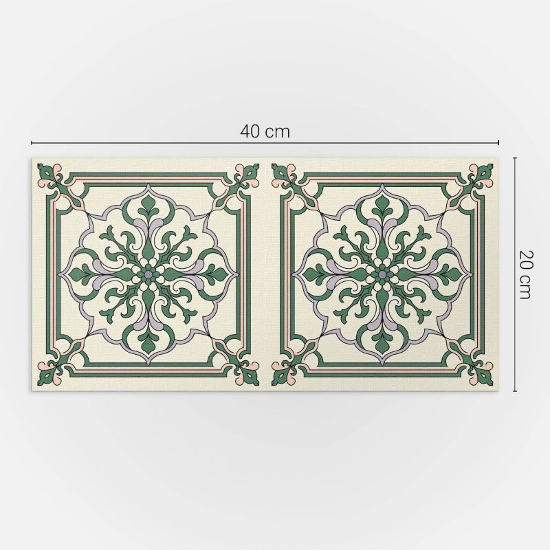 Panele samoprzylepne Wallfluent 40x20 cm Ornamenty w kwiatowym wzorze 10 szt.