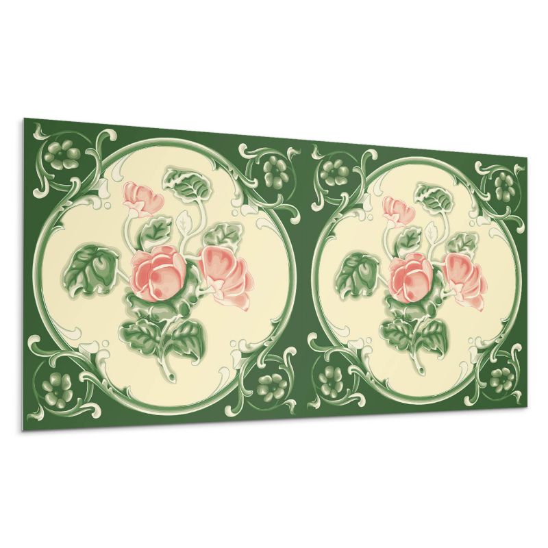 Panele samoprzylepne Wallfluent 40x20 cm Roślinny wzór z delikatnymi liśćmi 10 szt.