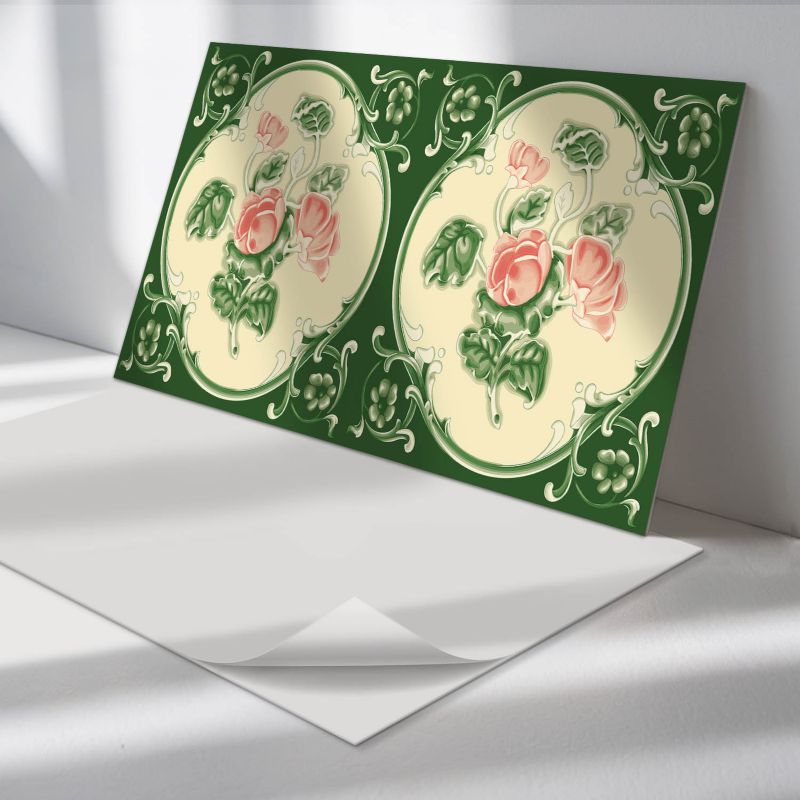 Panele samoprzylepne Wallfluent 40x20 cm Roślinny wzór z delikatnymi liśćmi 10 szt.