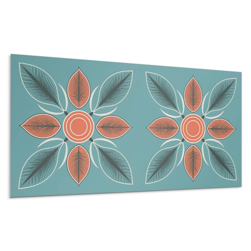 Panele samoprzylepne Wallfluent 40x20 cm Roślinny wzór z kwiatami i liśćmi 10 szt.