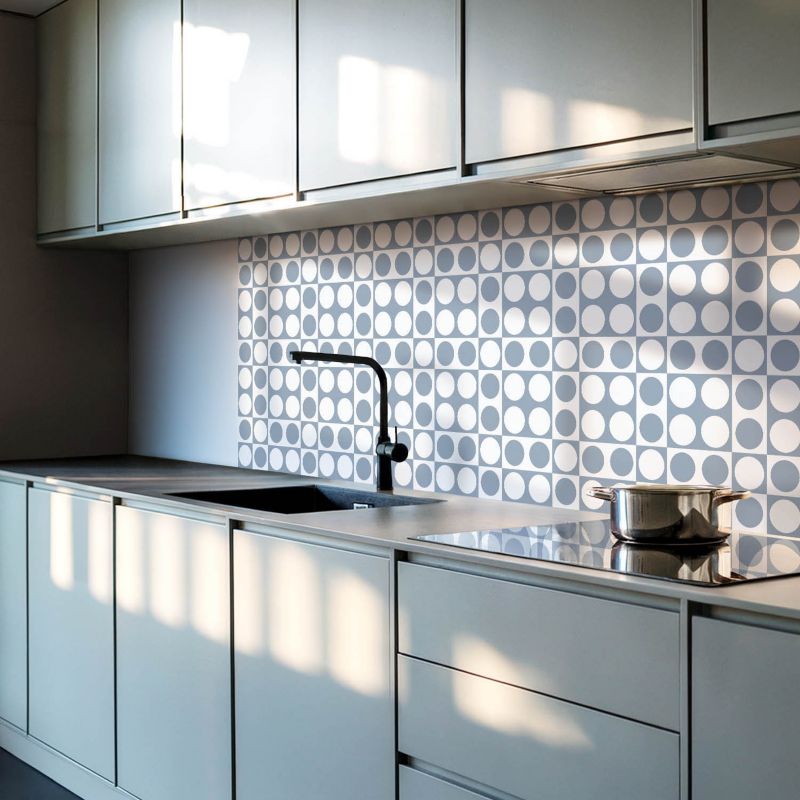 Panele samoprzylepne Wallfluent 40x20 cm Siatkowe kręgi w geometrycznym stylu 10 szt.