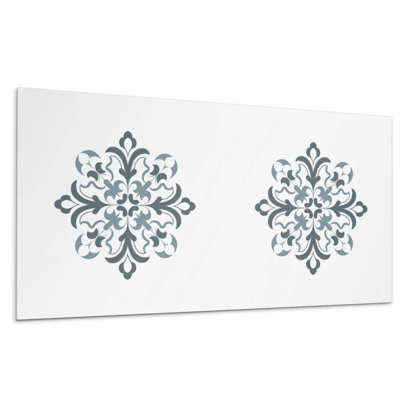 Panele samoprzylepne Wallfluent 40x20 cm Symetryczny wzór kwiatów 10 szt.