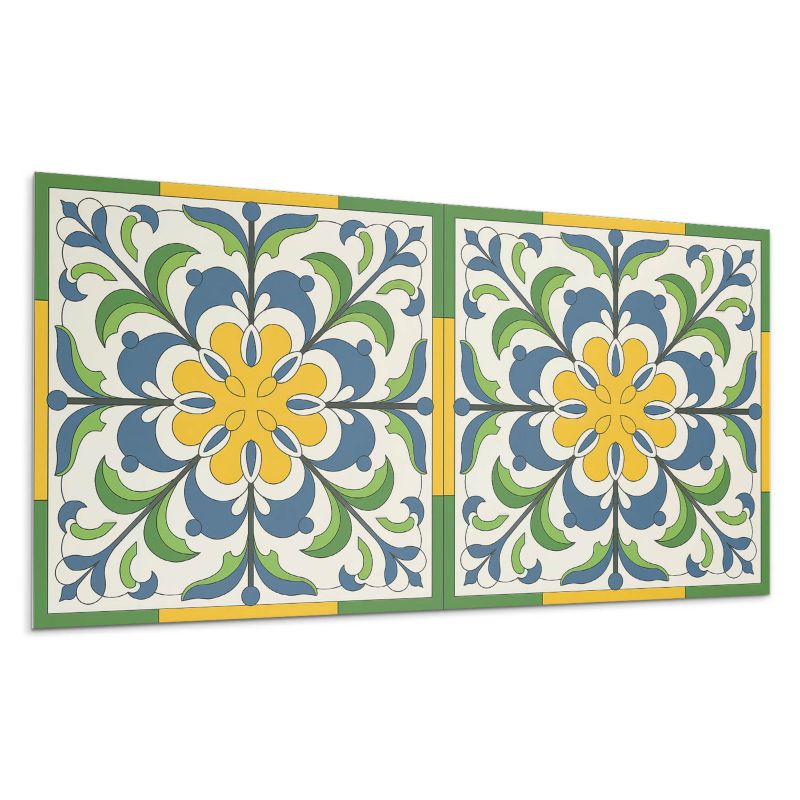 Panele samoprzylepne Wallfluent 40x20 cm Wzór florystyczny z liśćmi 10 szt.