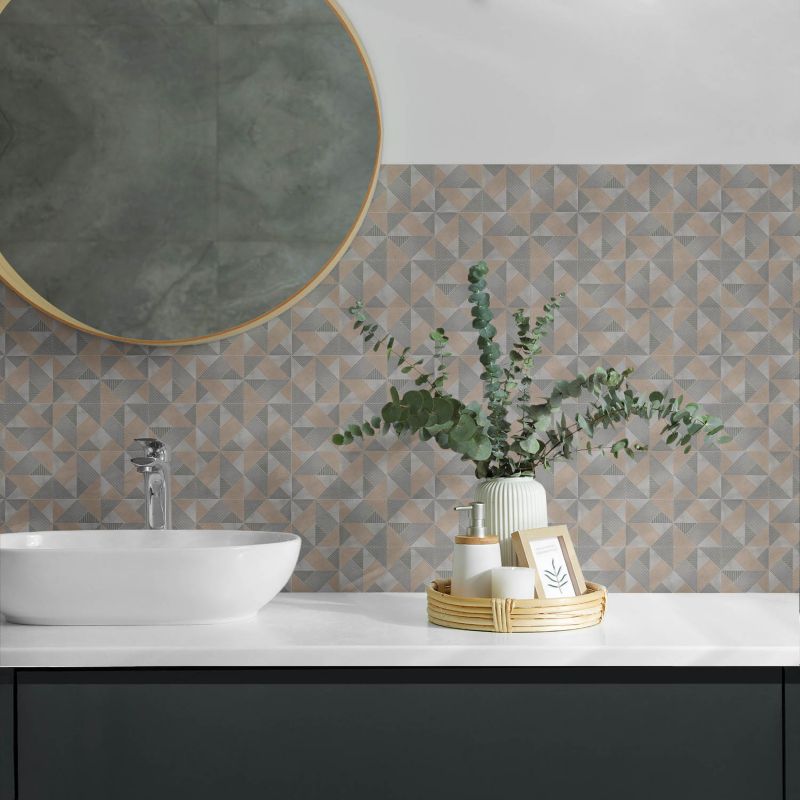 Panele samoprzylepne Wallfluent 40x20 cm Wzór kształtów trójkątnych 10 szt.