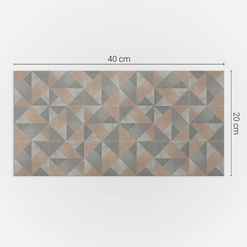 Panele samoprzylepne Wallfluent 40x20 cm Wzór kształtów trójkątnych 10 szt.